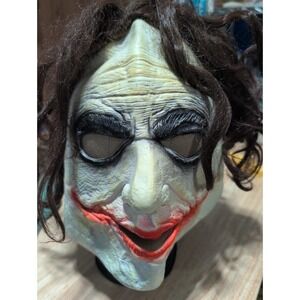 DC Comics Rubies Dark Knight Joker Adult Latex‎ Full Mask Green Hair Cosplay